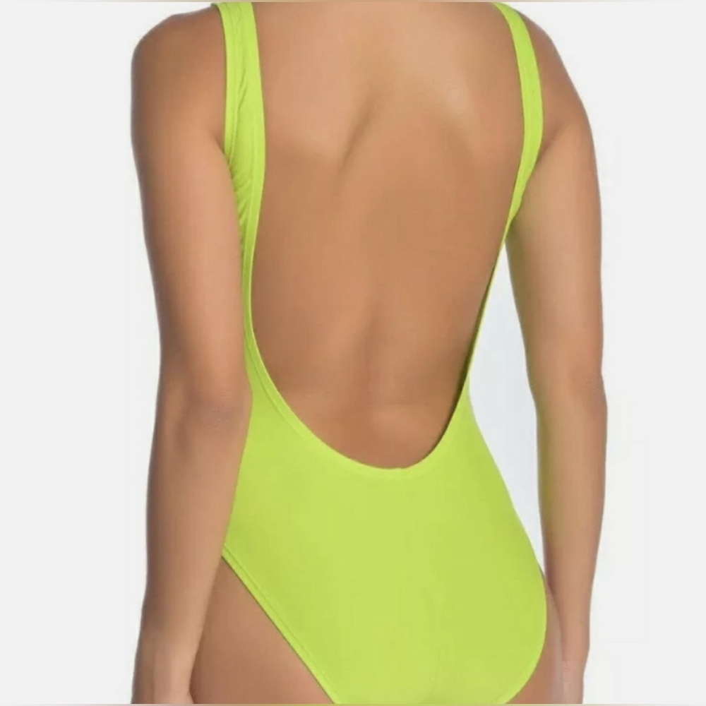 Adidas Royal blue and turquoise logo one pc low back Swimsuit sz small - Picture 7 of 10